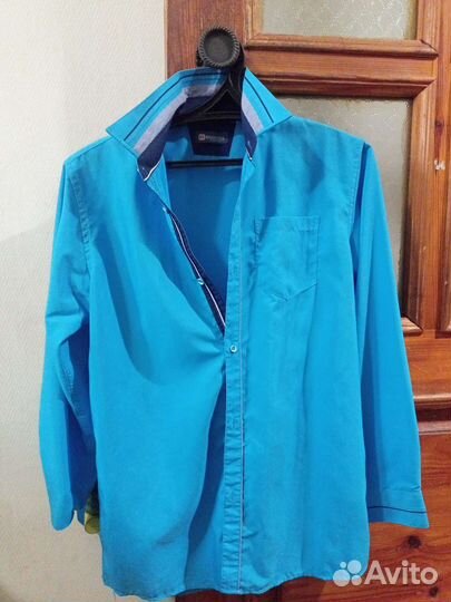 Рубашка голубая