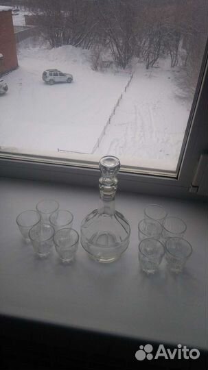 Хрустальные рюмки СССР и Штоф