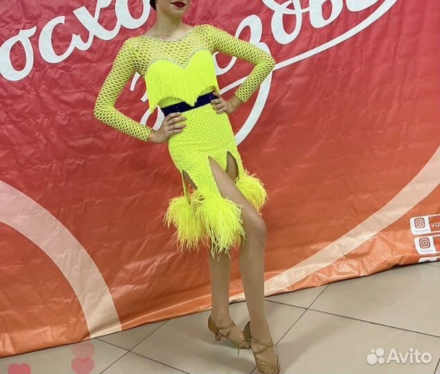 Платье для бальных танцев латина Ю2