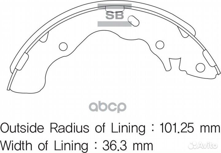 SA128SNS 5830525A10 колодки барабанные з Hyu