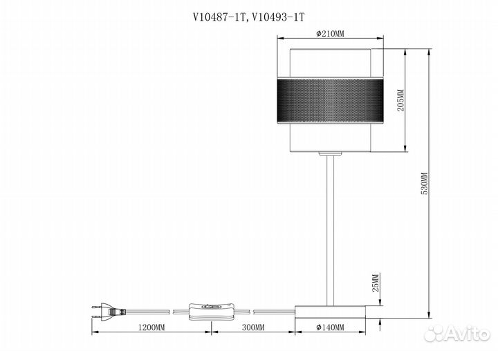 Лампа настольная Moderli V10487-1T Gela