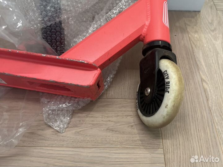 Трюковой самокат city ride cr-ss-04rd розовый