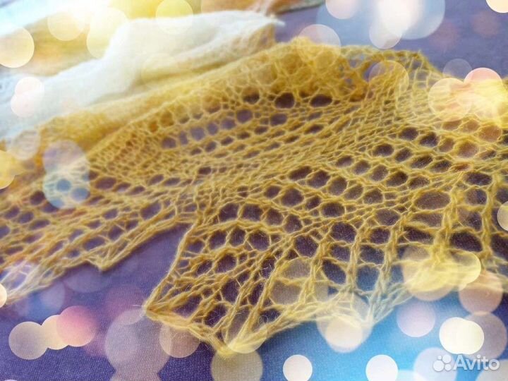 Шаль с листиками