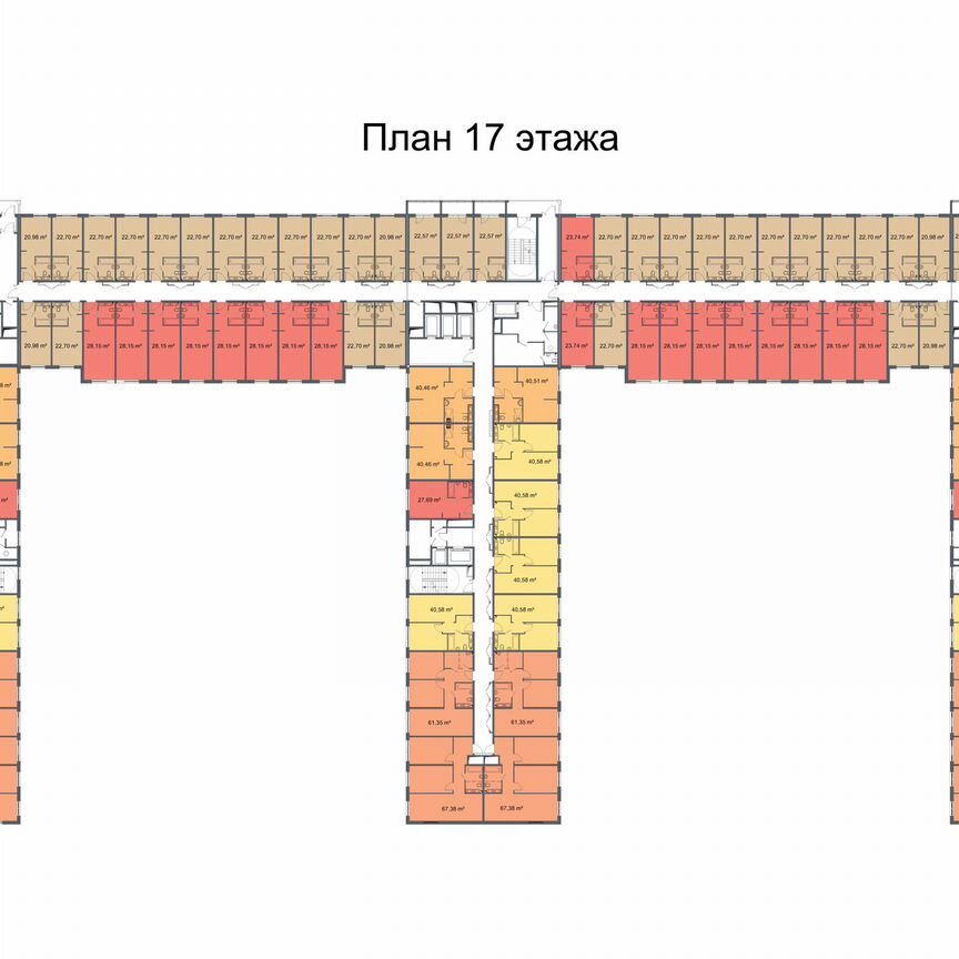 2-к. апартаменты, 41,8 м², 20/24 эт.