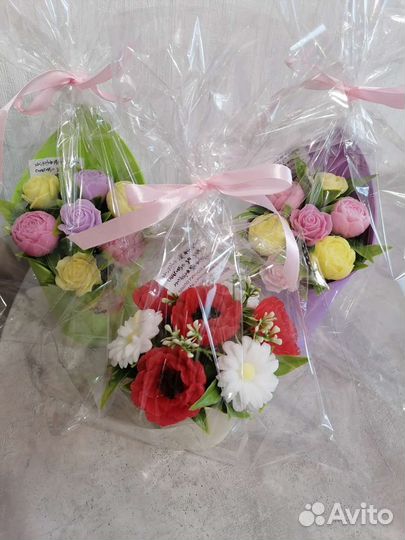 Букеты из мыла ко Дню матери, на 8 марта