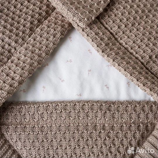 Конверт-плед вязаный loom