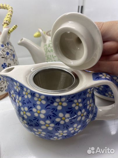 Сервиз чайный керамический чайник с заварником