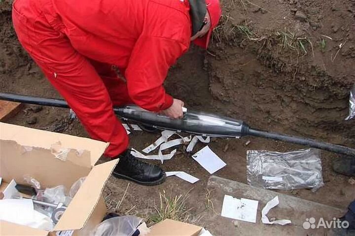 Монтаж кабельных муфт. Ремонт кабеля