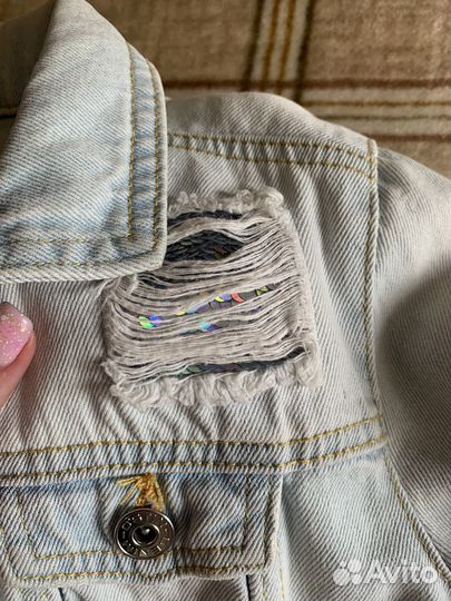 Джинсовая куртка для девочки 146