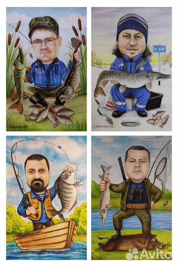 Шарж карикатура по фото ручной работы