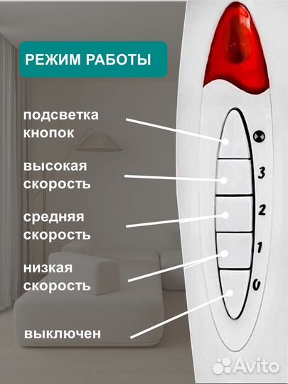 Вентилятор напольный Kelli-1016 белый черный