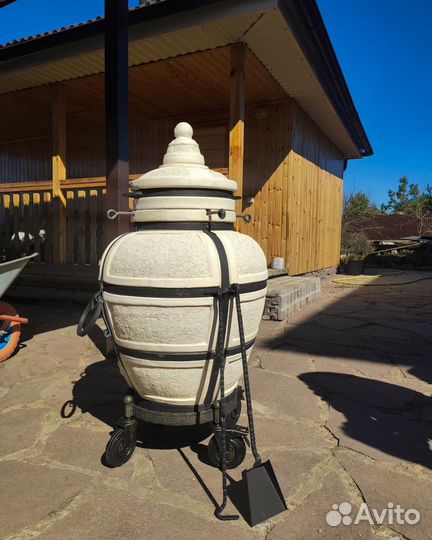Подставка под тандыр на колёсах (4 колеса)