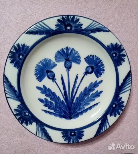 Настенная тарелка СССР, РСФСР, Васильки