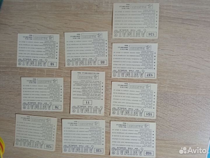 Наклейки к альбому Панини 