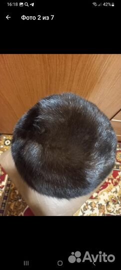 Шапка норковая женская 56 р