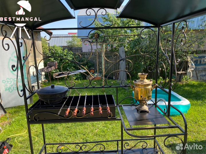 Мангал с крышей