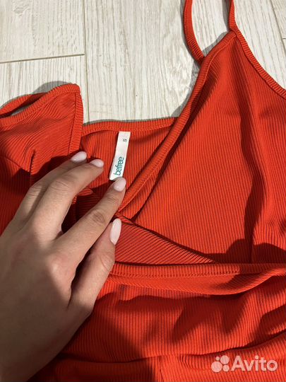 Комбинезон оранжевый летний