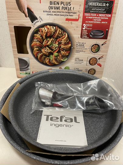 Tefal ingenio natural набор 28 + 24 + ручка