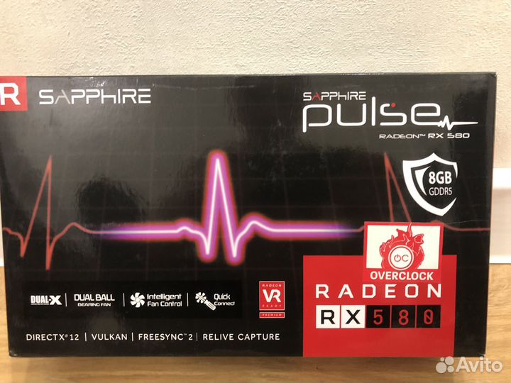 Видеокарта rx580 8gb sapphire