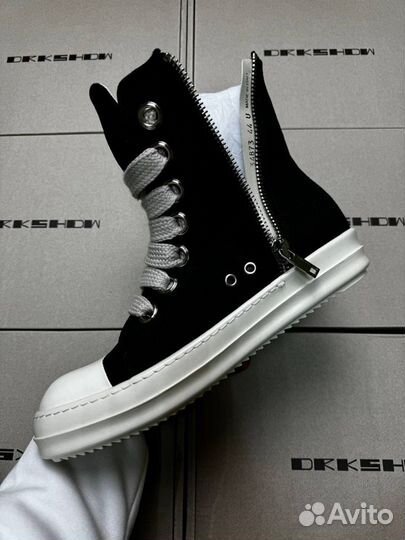 Rick Owens drkshdw Black Jumbo Lace High-top