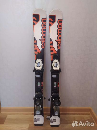 Детские горные лыжи Salomon 90, палки leki 100,85