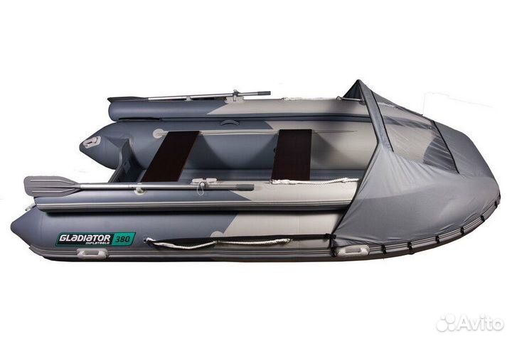Лодка Gladiator E 380 X; св-темно серая