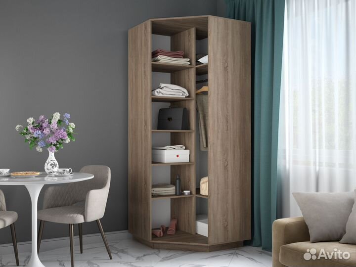 Шкаф угловой дуб сонома 900/900/2200