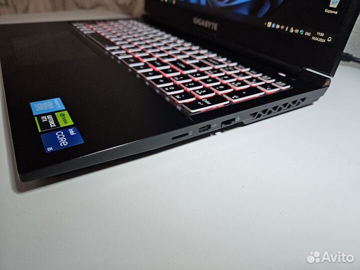 На гарантии Gigabyte i5-12500H/RTX4060/16Gb/SSD512