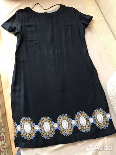 Черные платья 3 шт. (штапель, иск.шелк, парча)