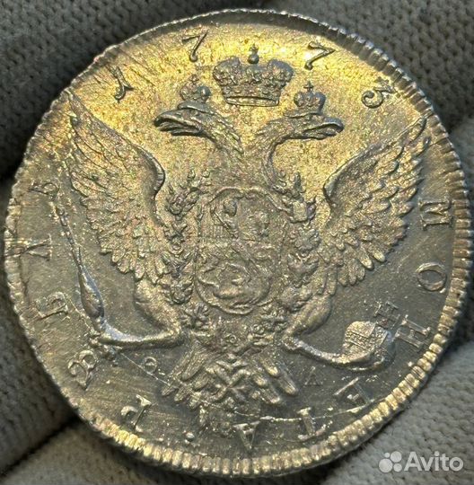 Рубль 1773 СПБ фл UNC