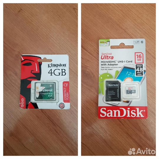 Карты памяти Sandisk, Kingston