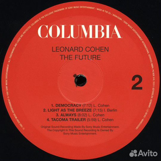 Виниловая пластинка Leonard Cohen THE future