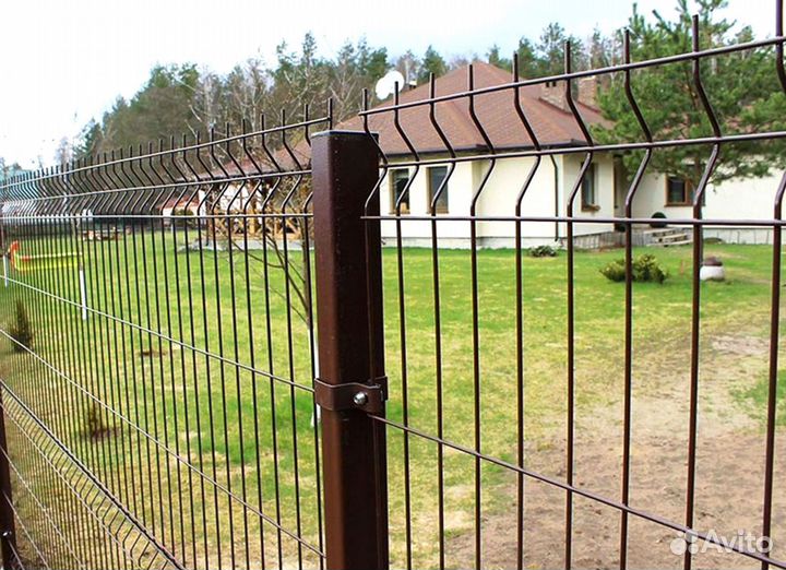 Забор из 3Д сетки под ключ