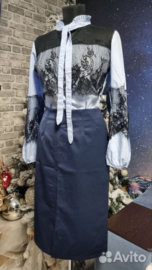 48 L Новая блузка +юбка комплект