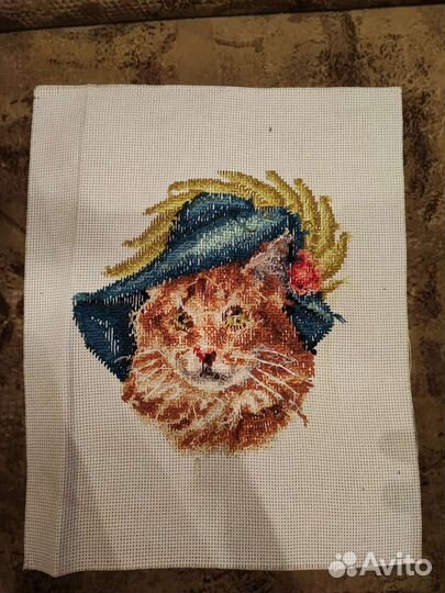 Картина вышитая крестом готовая работа