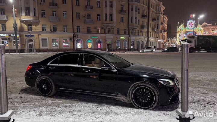 Mercedes S Class в аренду с водителем трансфер