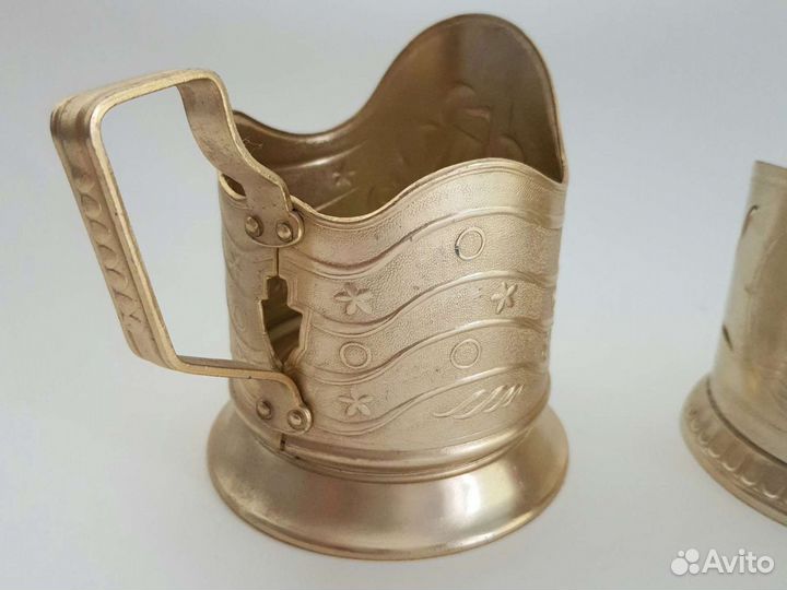 Подстаканники СССР винтаж алюминий морская тема