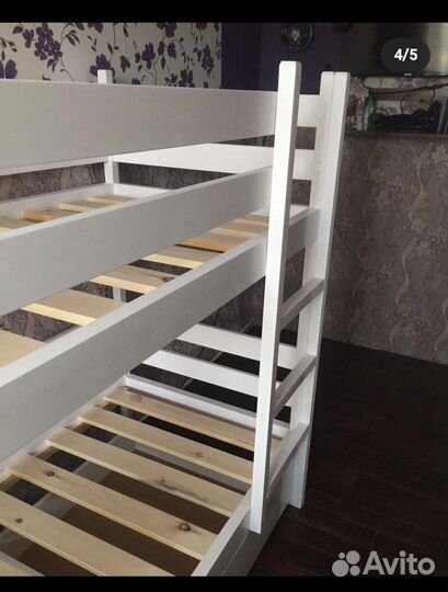 Двухъярусная кровать бу с матрасами