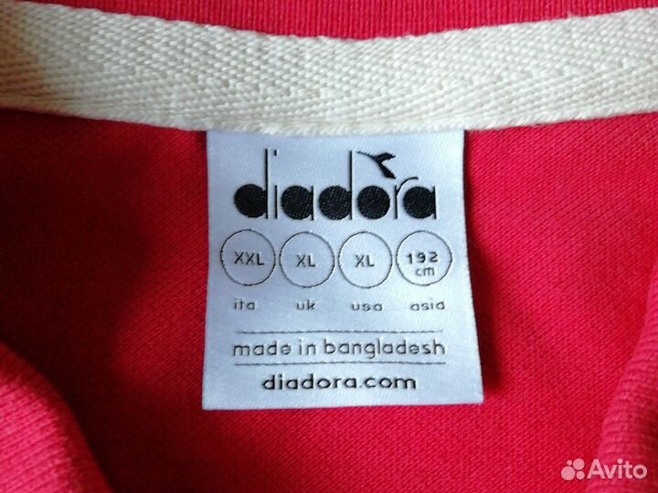 Мужская XXL/56 футболка поло Diadora красная