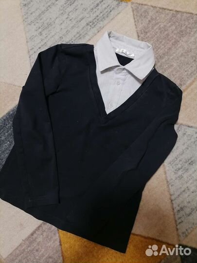 Рубашка обманка 128 для школьника