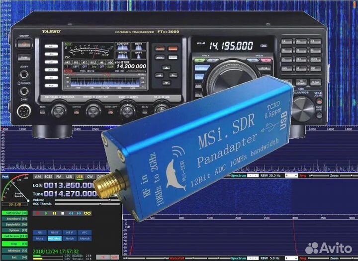 SDR приемник MSI SDR от 10 кГц до 2 ггц 12-bit