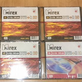 Диски для записи Mirex dvd+r ds, dvd+r dl