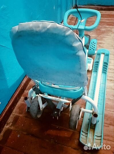 Снегокат Nika для двоих с колесами