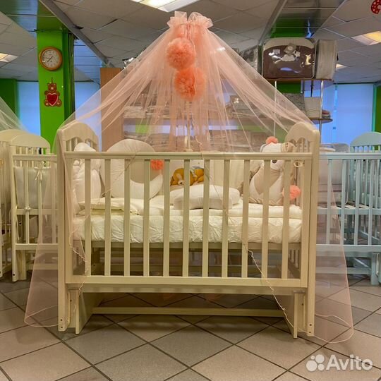 Детская кроватка с маятником Сильвия-5