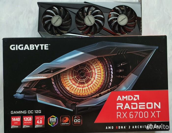 Видеокарты rx6700xt Gigabyte