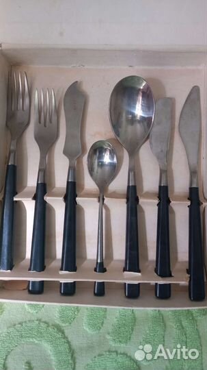 Наборы стол. приборов СССР нерж.и дерево