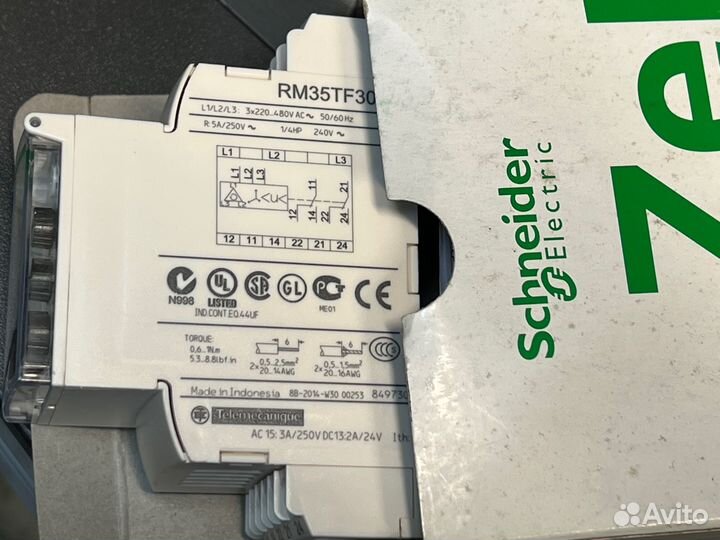 Schneider RM35TF30 Реле контроля, новое, 1 шт