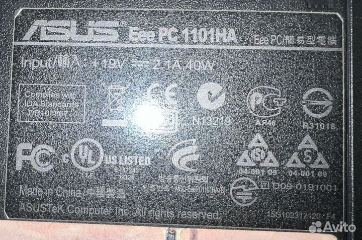 Нетбук asus eee pc 1101 на