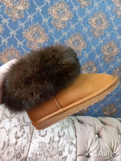 Угги натуральные с мехом песца 36 37 38 39 40 41