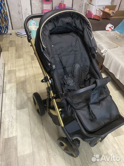 Детские коляски 2в1 Lonex на золотой раме